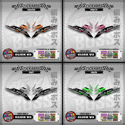 CLICK V3 INDO STICKER DECALS ( 2025 GEN 2 )【WITH FREEBIES】