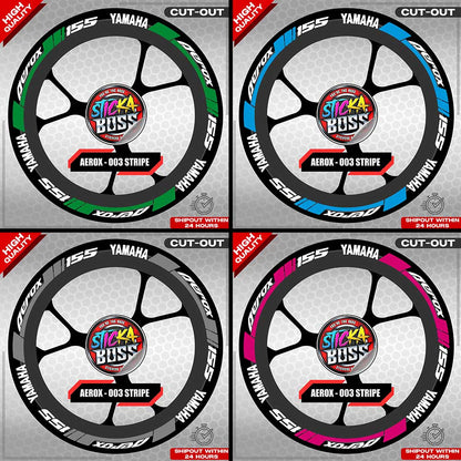 AEROX MAG STICKER SET ( 2 MAGS ) - 003 STRIPE | VINYL WATERPROOF CUT-OUT DECALS