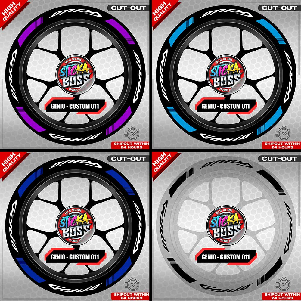 GENIO MAG STICKER SET ( 2 MAGS ) - CUSTOM 011 | VINYL WATERPROOF CUT-OUT DECALS
