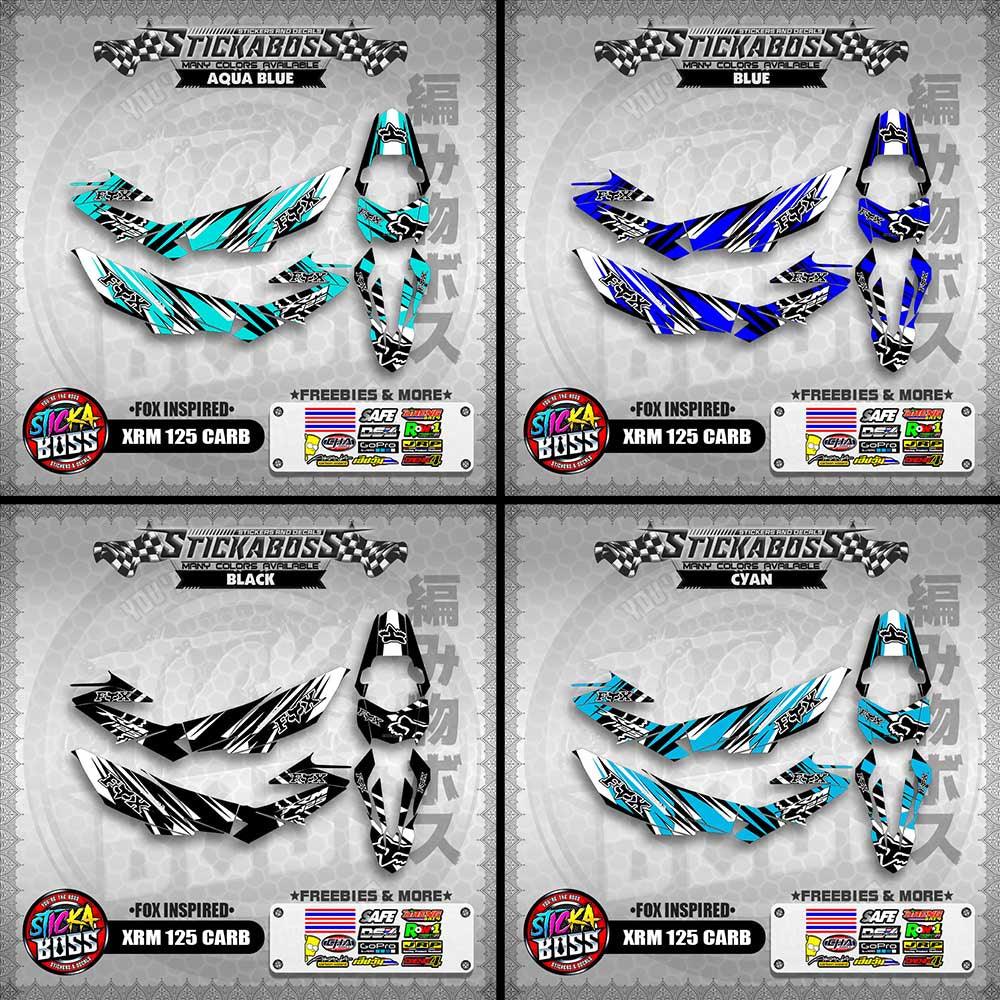 XRM 125 CARB STICKER FULL DECALS ( FOX INSPIRED )【WITH FREEBIES】