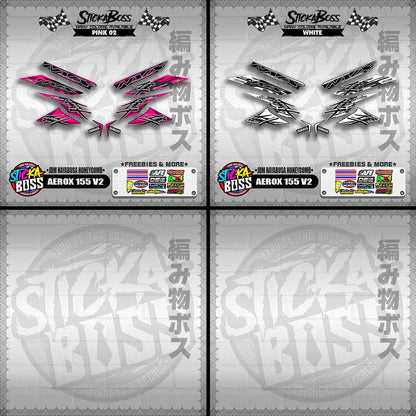 AEROX 155 V2 DECALS ( JDM HAYABUSA HONEYCOMB )【WITH FREEBIES】