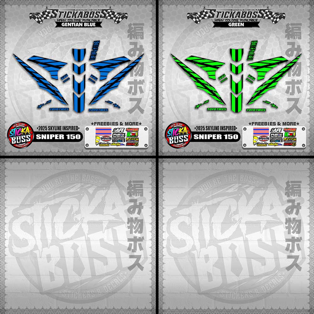 SNIPER 150 STICKER DECALS ( 2025 SKYLINE INSPIRED )【WITH FREEBIES】