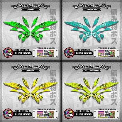 CLICK 125 V3 DECALS ( TRC CONCEPT )【WITH FREEBIES】