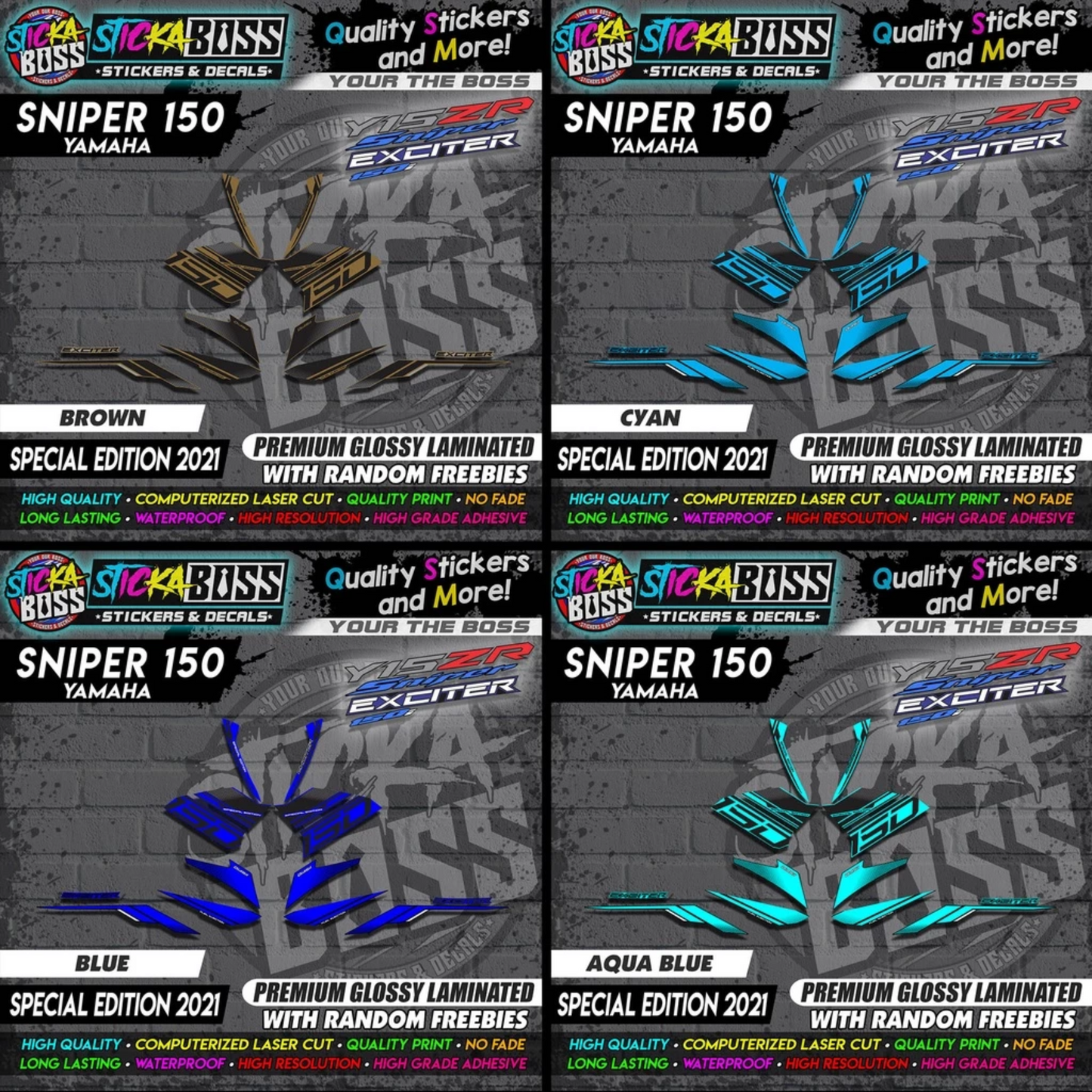 SNIPER 150 Stock Decals ( Special Edition 2021 ) [ MALAYSIAN CONCEPT / EXCITER 150 / Y15ZR ]