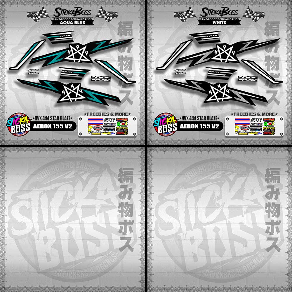 AEROX 155 V2 DECALS ( NVX 444 STAR BLAZE )【WITH FREEBIES】