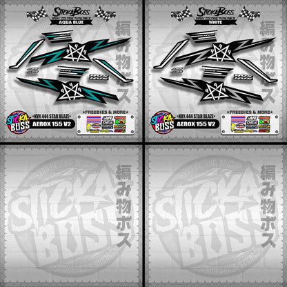 AEROX 155 V2 DECALS ( NVX 444 STAR BLAZE )【WITH FREEBIES】