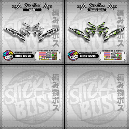 CLICK 125 V3 MALAYSIAN DECALS ( PILIHAN WARNA VARIO )【WITH FREEBIES】
