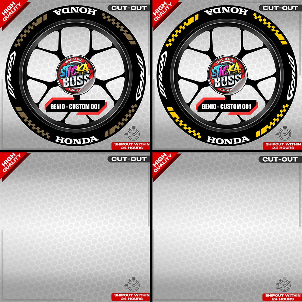 GENIO MAG STICKER SET ( 2 MAGS ) - CUSTOM 001 | VINYL WATERPROOF CUT-OUT DECALS