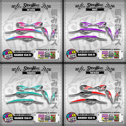 CLICK 150 V2 DECALS FOR WHITE ( NEW CUSTOM STRIPPING GAME CHANGER )【WITH FREEBIES】