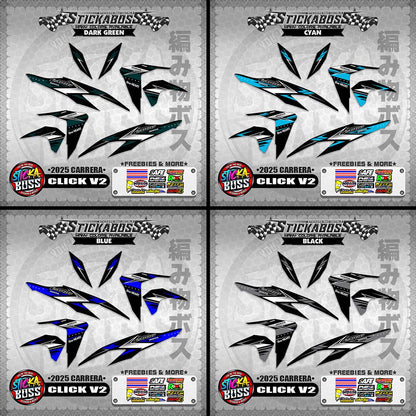 CLICK V2 STICKER DECALS ( 2025 CARRERA )【WITH FREEBIES】