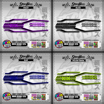 MIO GEAR 125 DECALS ( BODY STRIPE 2022 )【WITH FREEBIES】