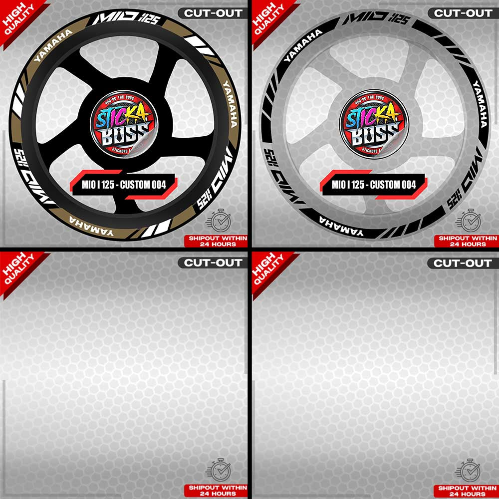 MIO I 125 MAG STICKER SET  ( 2 MAGS ) - CUSTOM 004 | VINYL WATERPROOF CUT-OUT DECALS