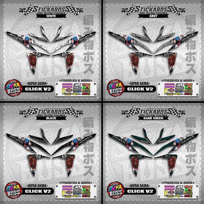 CLICK V2 STICKER DECALS ( JAPAN AKIRA )【WITH FREEBIES】