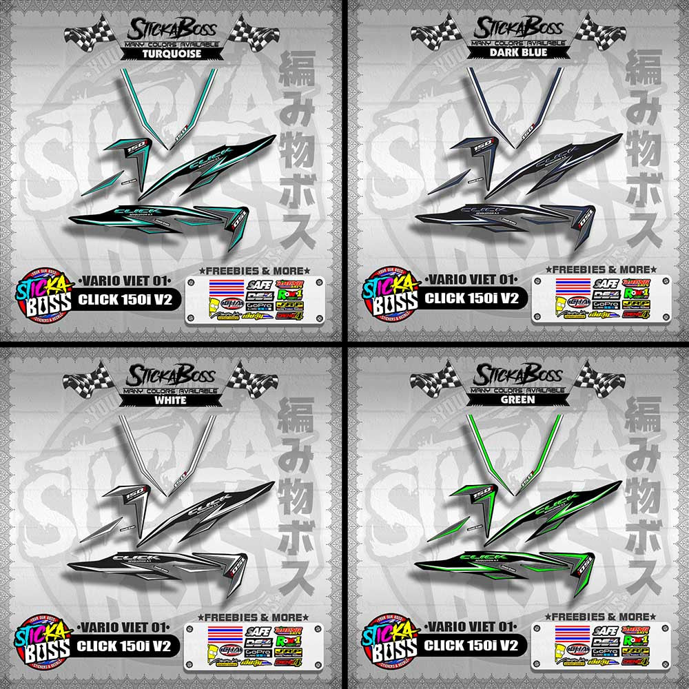 CLICK 150i V2 DECALS ( VARIO VIET 01 )【WITH FREEBIES】
