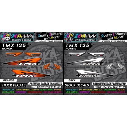 Honda TMX 125 Alpha (Stock Decals)【PREMIUM GLOSSY LAMINATED】