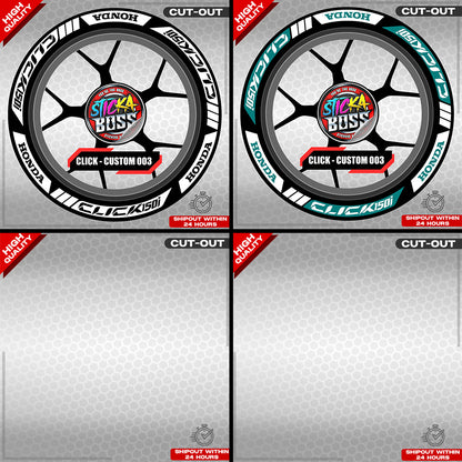 CLICK 150 MAGS STICKER SET  ( 2 MAGS ) - CUSTOM 003 | VINYL WATERPROOF CUT-OUT DECALS
