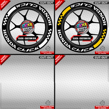 CLICK 125 / 150 / 160 MAG STICKER SET  ( 2 MAGS ) - CUSTOM 010 | VINYL WATERPROOF CUT-OUT DECALS