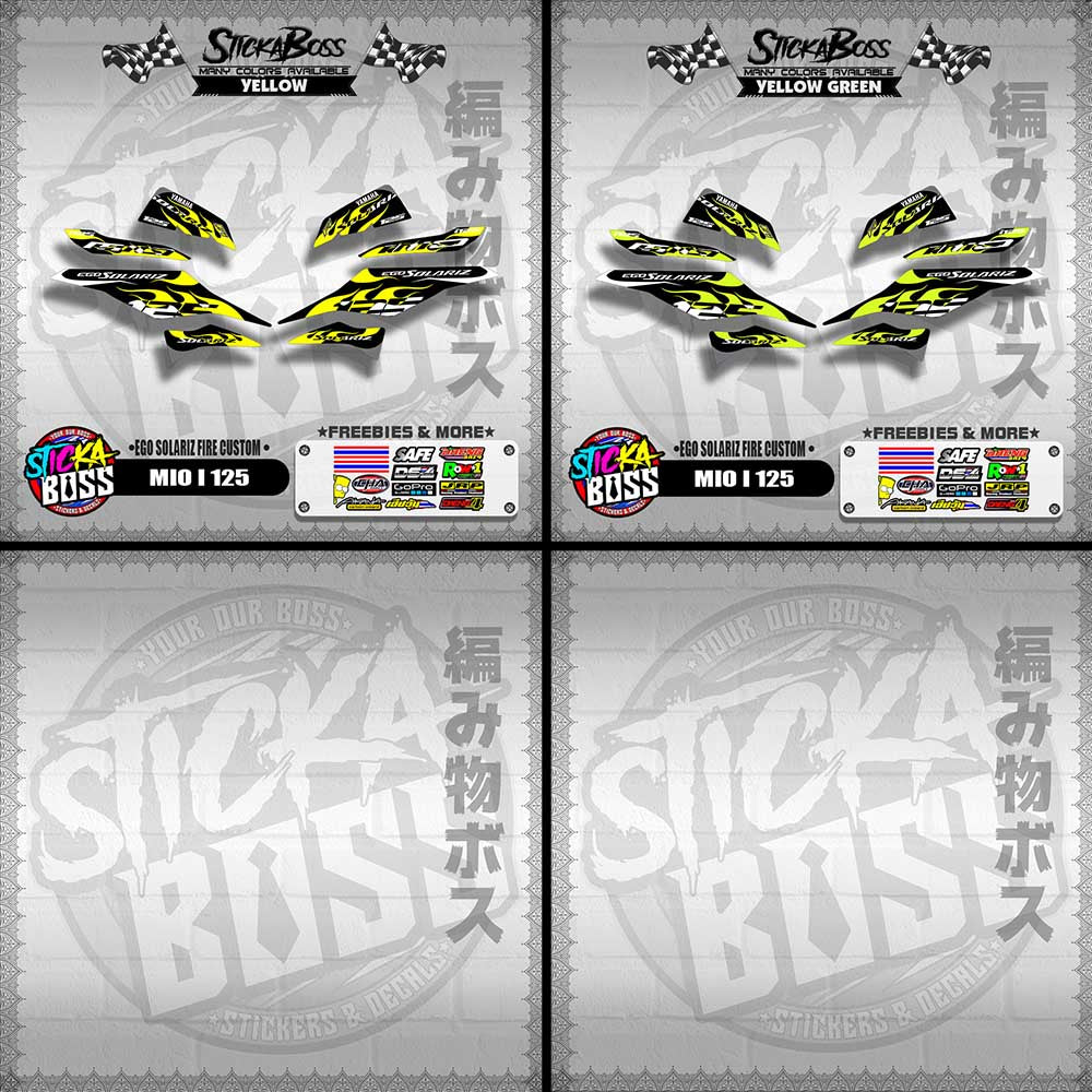 MIO I 125 DECALS ( EGO SOLARIZ FIRE CUSTOM )【WITH FREEBIES】