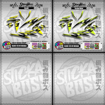 CLICK 125 V2 DECALS ( 2024 VARIO STRIP )【WITH FREEBIES】