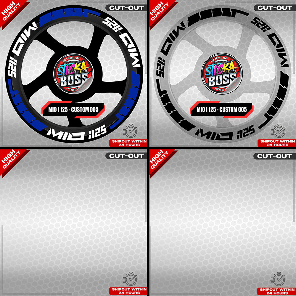MIO I 125 MAG STICKER SET  ( 2 MAGS ) - CUSTOM 005 | VINYL WATERPROOF CUT-OUT DECALS