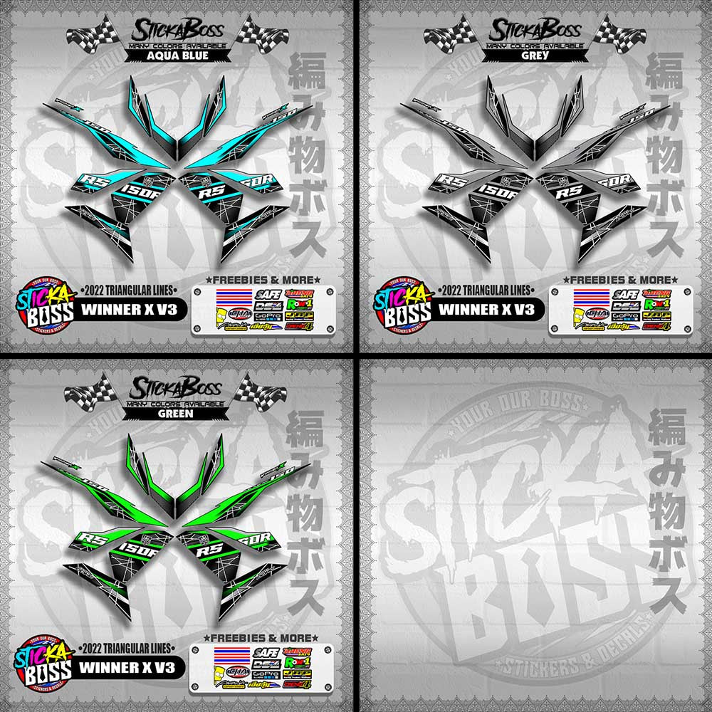 WINNER X V3 DECALS ( 2022 TRIANGULAR LINES )【WITH FREEBIES】