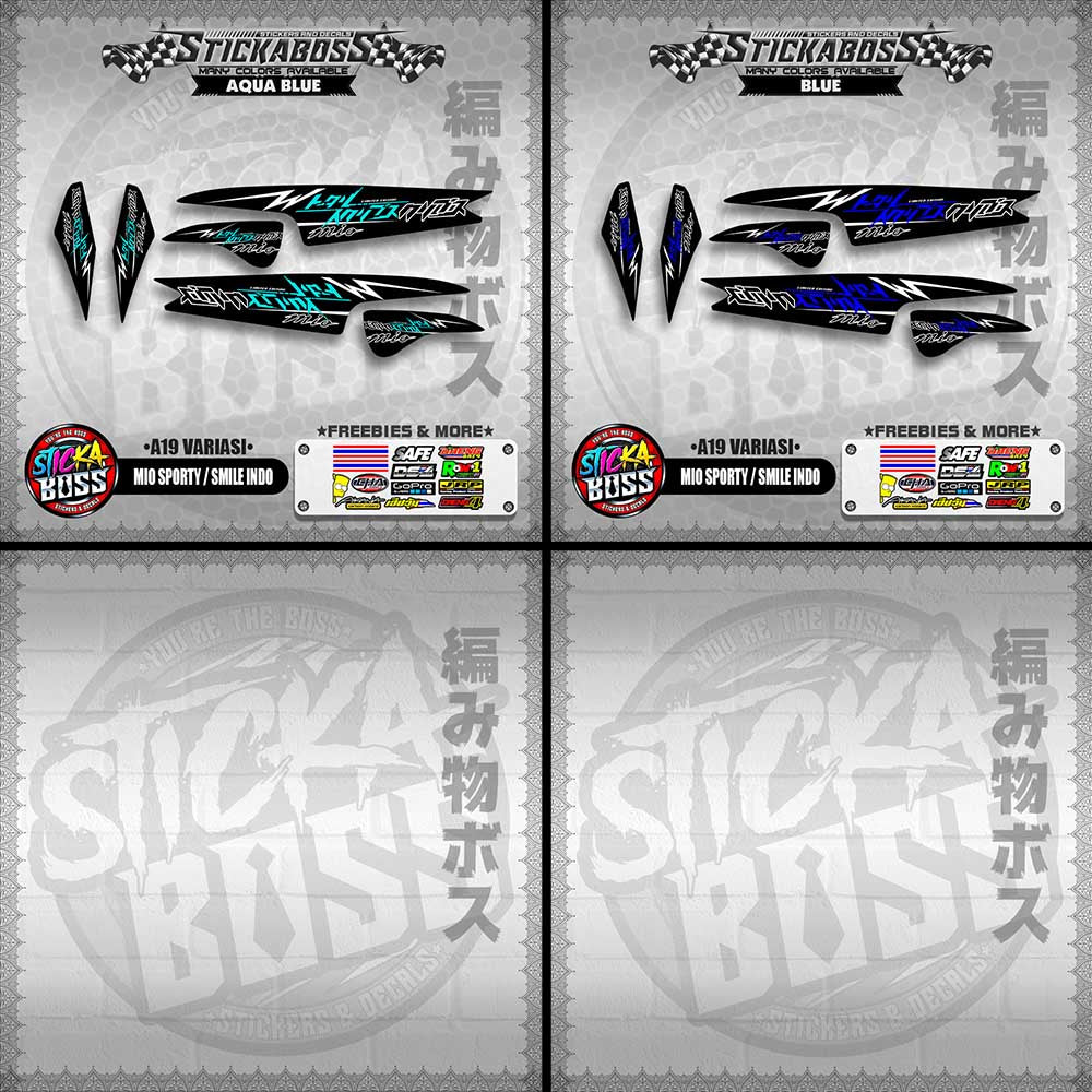 MIO SPORTY / SMILE INDO STICKER DECALS ( A19 VARIASI )【WITH FREEBIES】