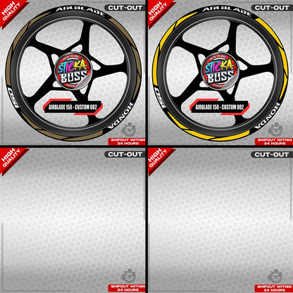 AIRBLADE 150 MAG STICKER SET ( 2 MAGS ) - CUSTOM 002 | VINYL WATERPROOF CUT-OUT DECALS