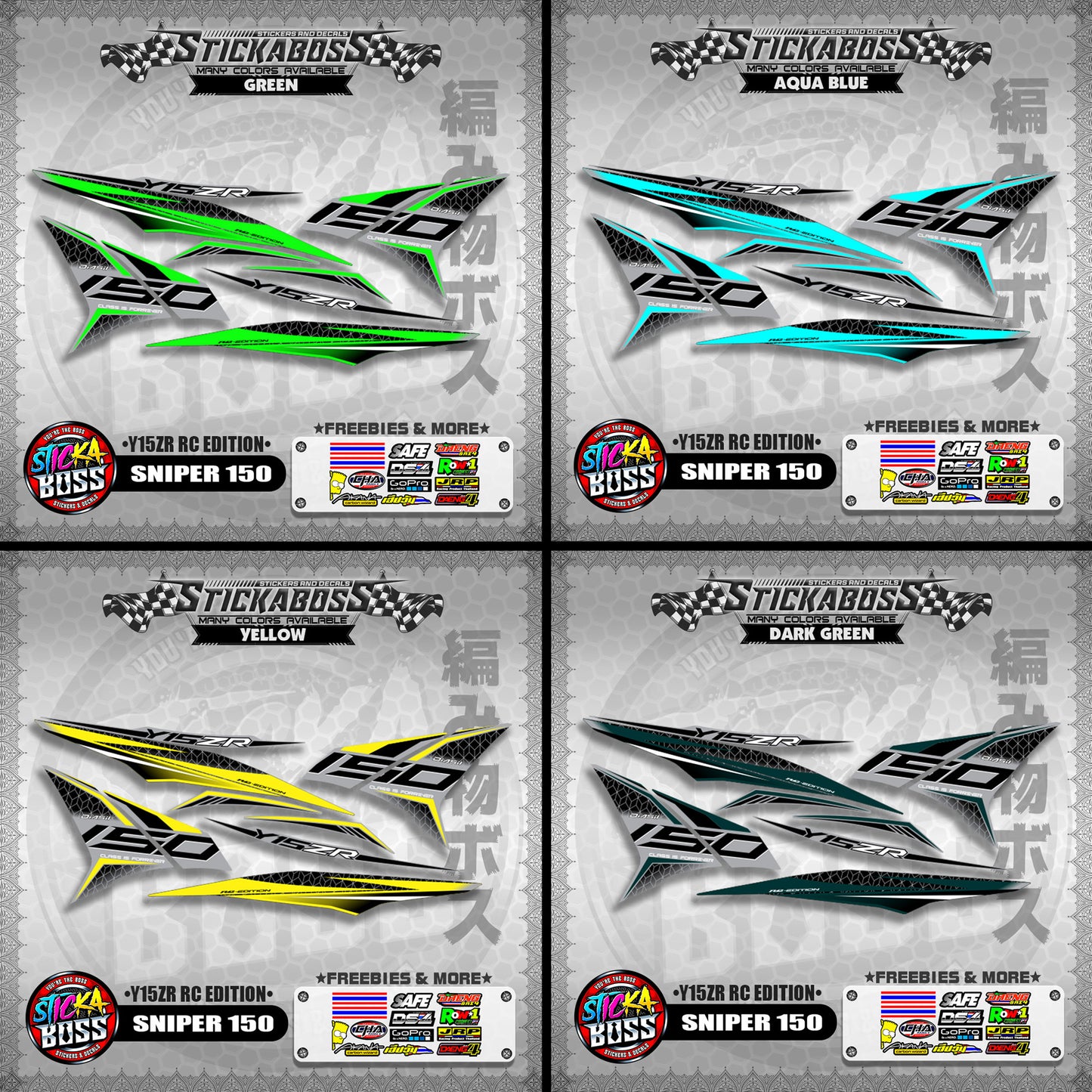 SNIPER 150 STICKER DECALS ( Y15ZR RC EDITION )【WITH FREEBIES】
