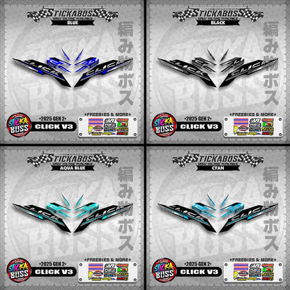 CLICK V3 INDO STICKER DECALS ( 2025 GEN 2 )【WITH FREEBIES】