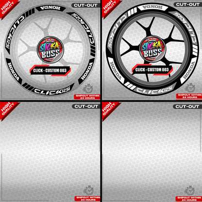 CLICK 125 MAGS STICKER SET  ( 2 MAGS ) - CUSTOM 003 | VINYL WATERPROOF CUT-OUT DECALS