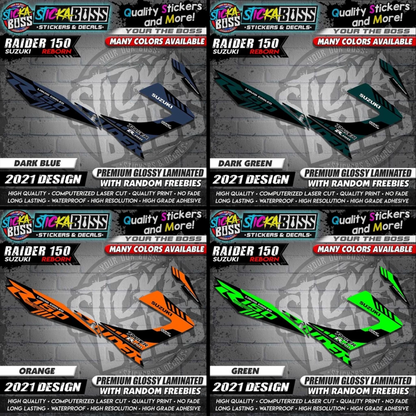 Suzuki Raider 150 Reborn Stock Decals ( 2021 Design )【WITH FREEBIES】