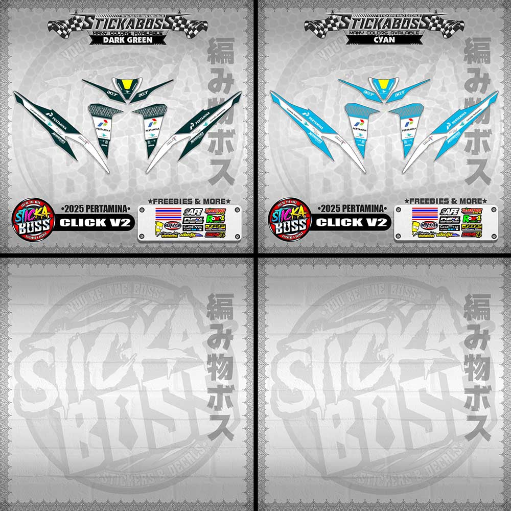 CLICK V2 STICKER DECALS ( 2025 PERTAMINA )【WITH FREEBIES】