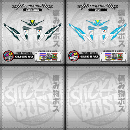 CLICK V2 STICKER DECALS ( 2025 PERTAMINA )【WITH FREEBIES】