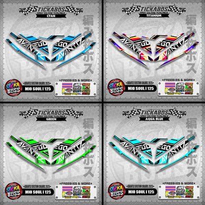 MIO SOUL I 125 STICKER DECALS ( AVANTIZ CUSTOM COLORS 2025 )【WITH FREEBIES】