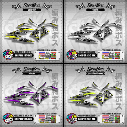 SNIPER 135 MX DECALS ( 002 JUPITER MX 2014 )【WITH FREEBIES】