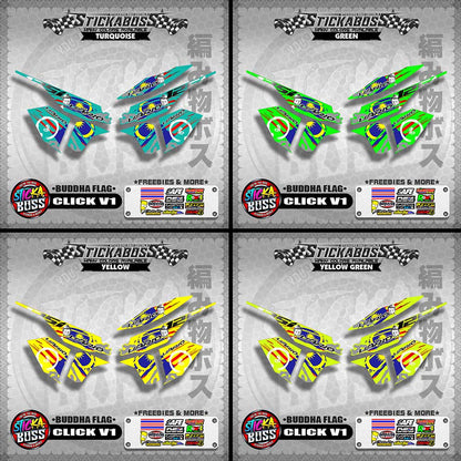 CLICK V1 MALAYSIAN STICKER DECALS ( BUDDHA FLAG )【WITH FREEBIES】