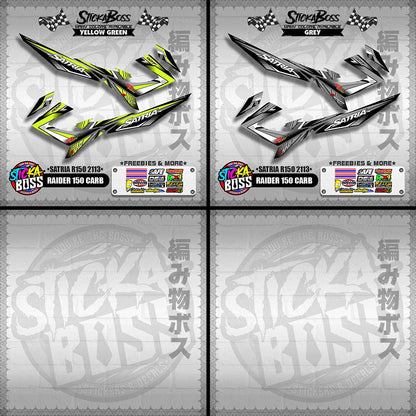 RAIDER 150 CARB DECALS ( SATRIA R150 2113 ) [ PREMIUM GLOSSY LAMINATED ]【WITH FREEBIES】
