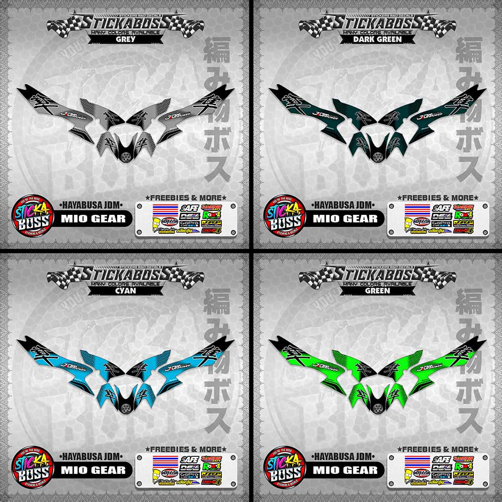 MIO GEAR STICKER DECALS ( HAYABUSA JDM )【WITH FREEBIES】