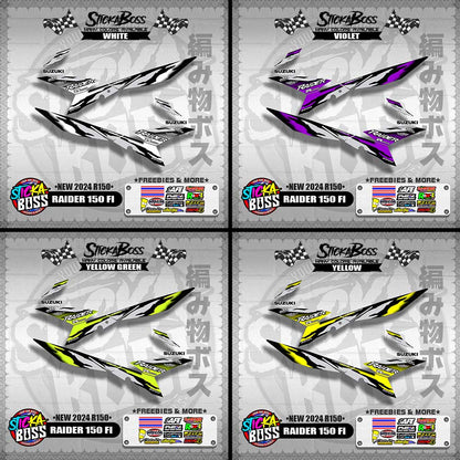 RAIDER 150 FI DECALS ( NEW 2024 R150 )【WITH FREEBIES】