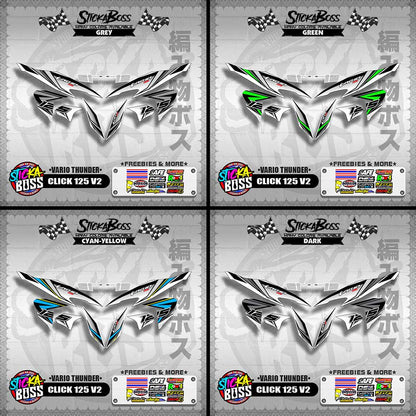 CLICK 125 V2 DECALS ( VARIO THUNDER )【WITH FREEBIES】
