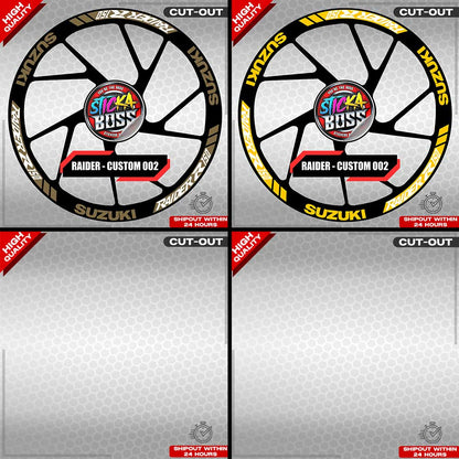RAIDER R150 MAG STICKER SET ( 2 MAGS ) - CUSTOM 002 | VINYL WATERPROOF CUT-OUT DECALS