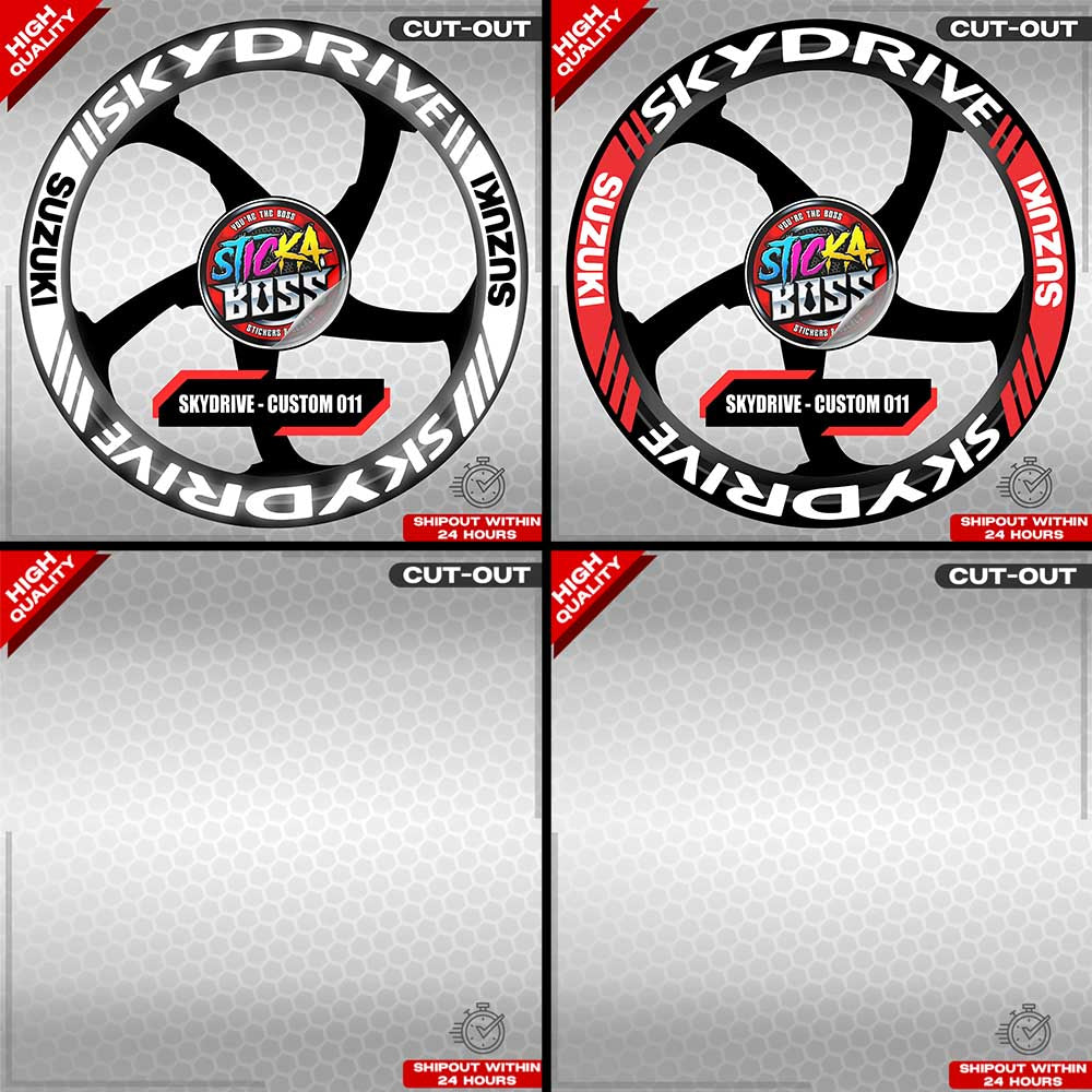 SKYDRIVE MAG STICKER SET ( 2 MAGS ) - CUSTOM 011 | VINYL WATERPROOF CUT-OUT DECALS
