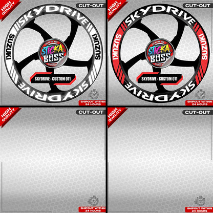 SKYDRIVE MAG STICKER SET ( 2 MAGS ) - CUSTOM 011 | VINYL WATERPROOF CUT-OUT DECALS