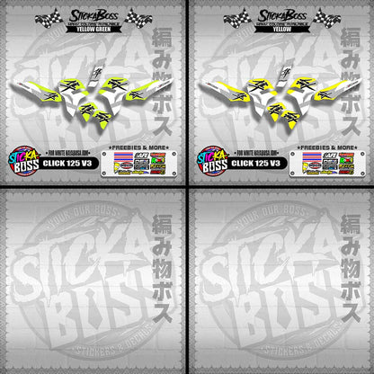 CLICK 125 V3 DECALS ( FOR WHITE HAYABUSA JDM )【WITH FREEBIES】