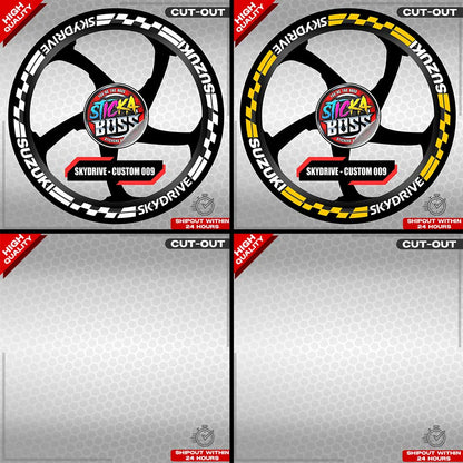 SKYDRIVE MAG STICKER SET ( 2 MAGS ) - CUSTOM 009 | VINYL WATERPROOF CUT-OUT DECALS