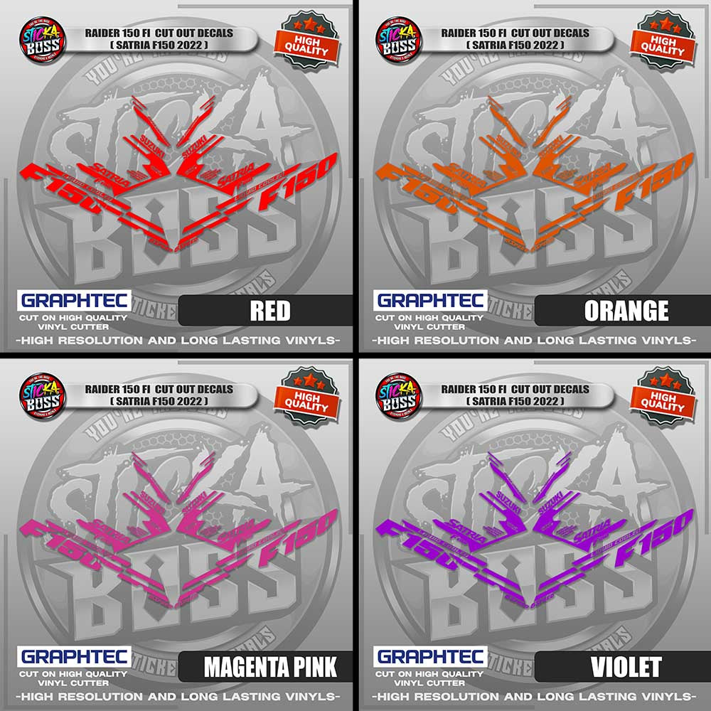 RAIDER 150 FI CUT OUT DECALS ( SATRIA F150 2022 ) | VINYL WATERPROOF CUT-OUT STICKER DECALS