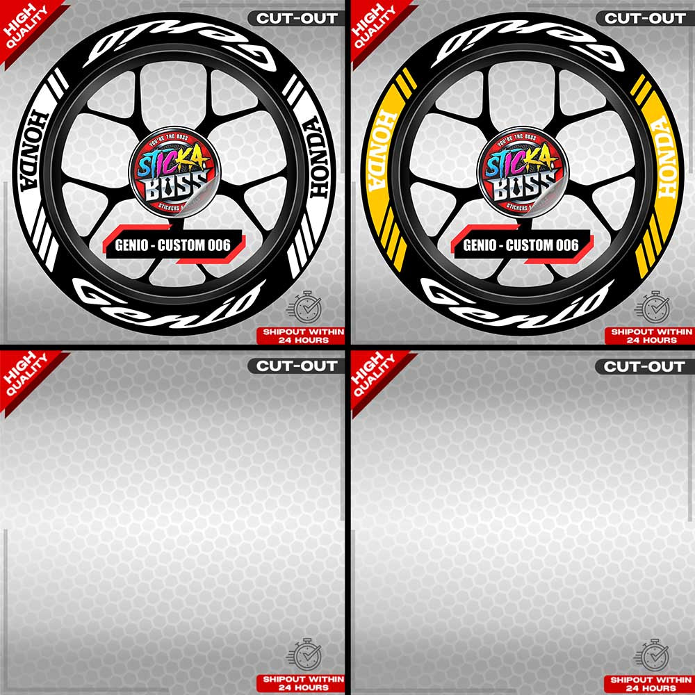 GENIO MAG STICKER SET ( 2 MAGS ) - CUSTOM 006 | VINYL WATERPROOF CUT-OUT DECALS