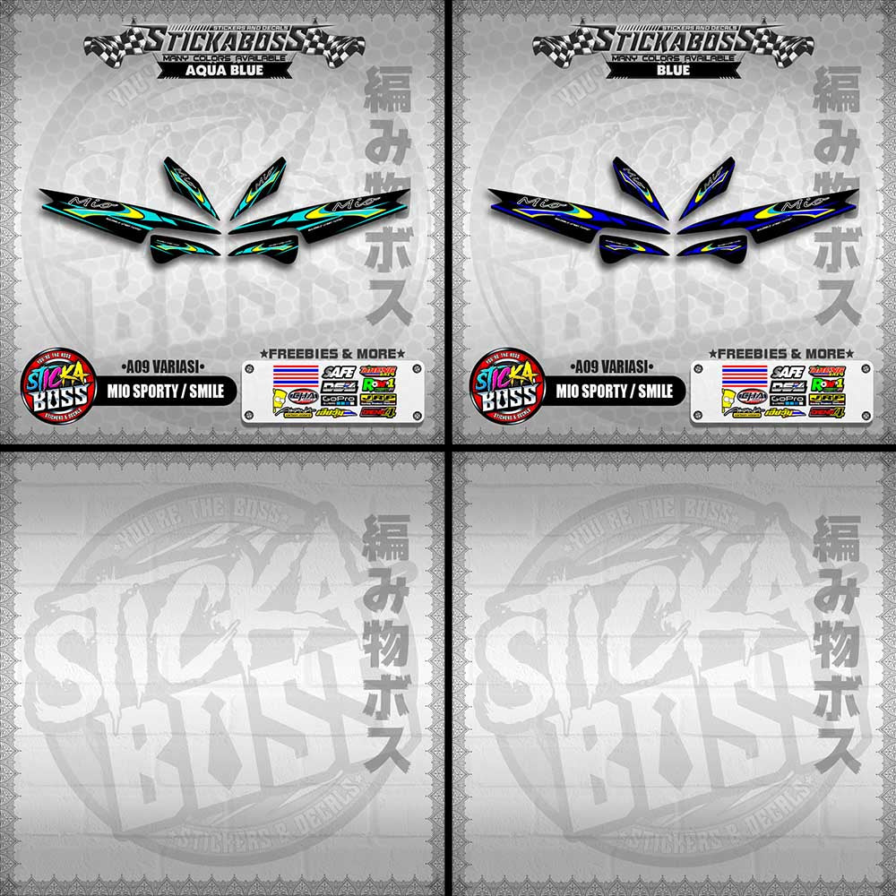 MIO SPORTY  SMILE INDO STICKER DECALS ( A9 VARIASI )【WITH FREEBIES】