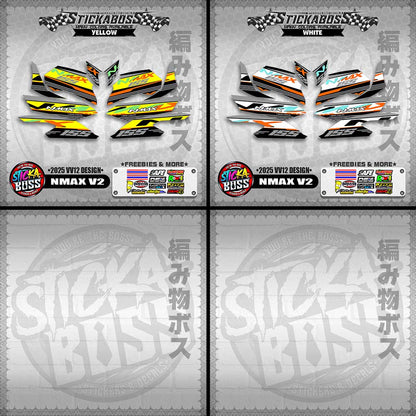 NMAX V2 MALAYSIAN STICKER DECALS ( 2025 VV12 DESIGN )【WITH FREEBIES】