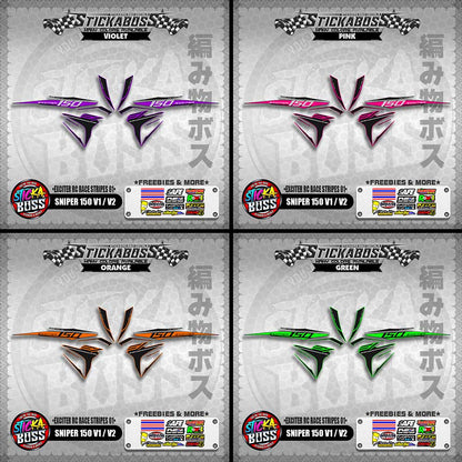 SNIPER 150 V1 / V2 DECALS ( EXCITER RC RACE STRIPES 01 )【WITH FREEBIES】